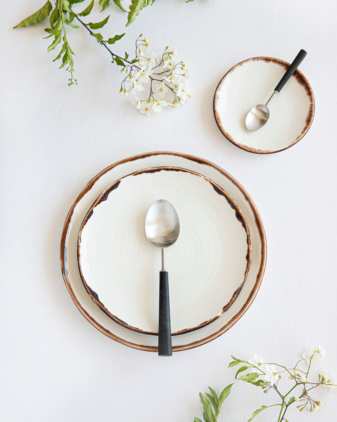 Plato de postre Organic Natural Brown