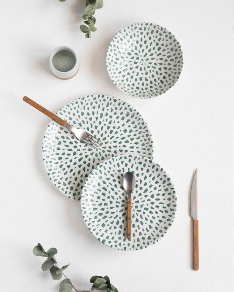 Plato llano Mosaic Green Forest 26 cm