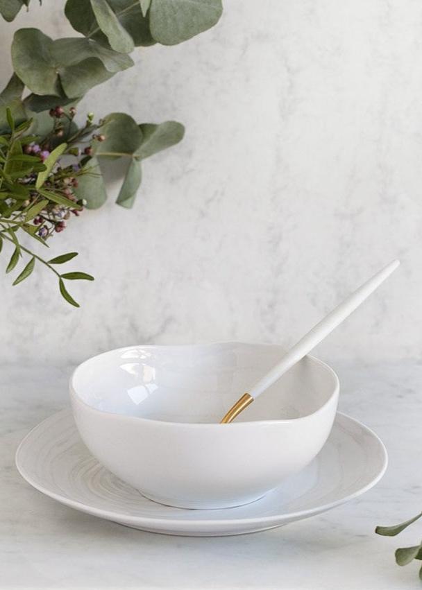 Teak 12-teiliges Geschirrset