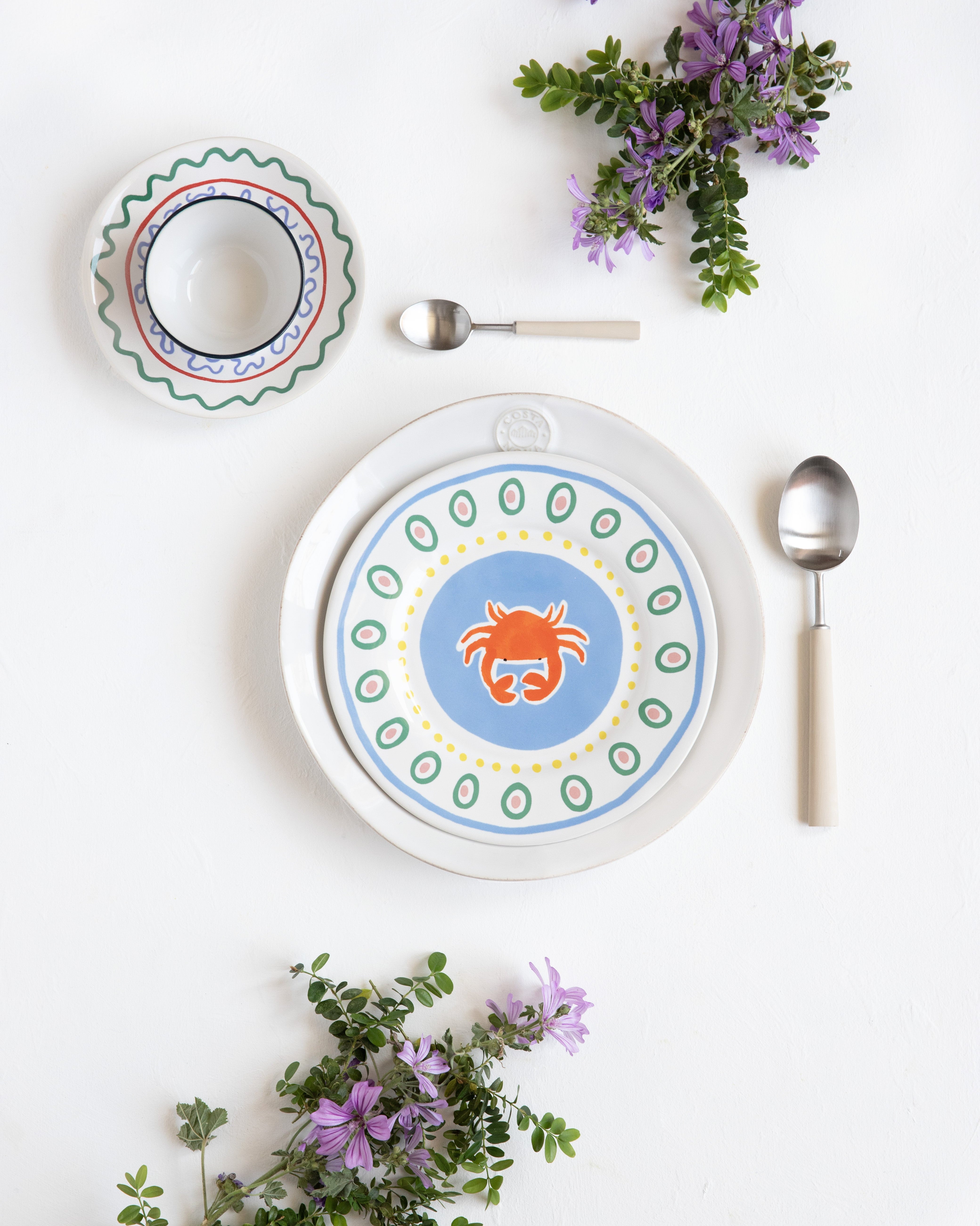 Plato de postre Cangrejo Summer Bliss