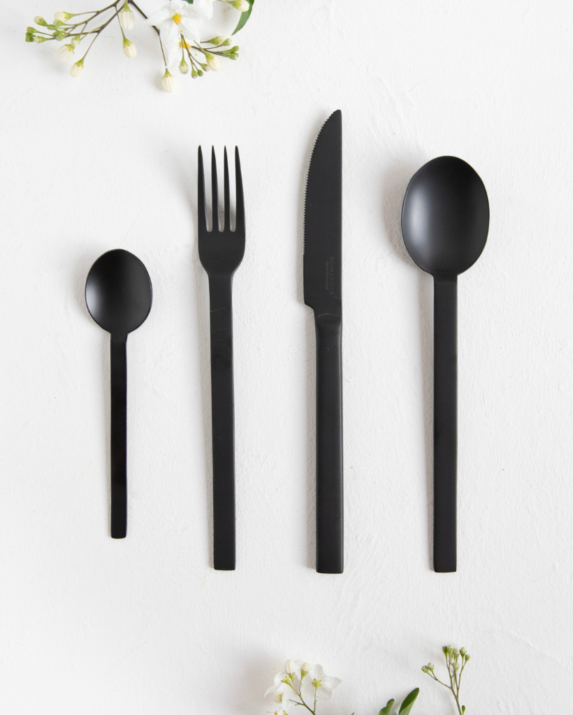 Tokyo Black Mate 24-Piece Cutlery Set