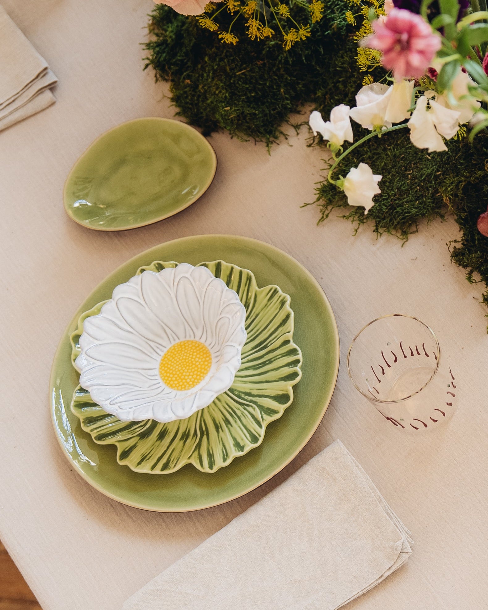 Dessert Teller Flor Verde