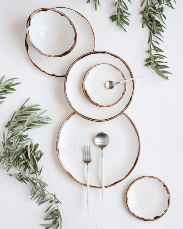 Natural Brown "Organic" 12-piece Dinner Set