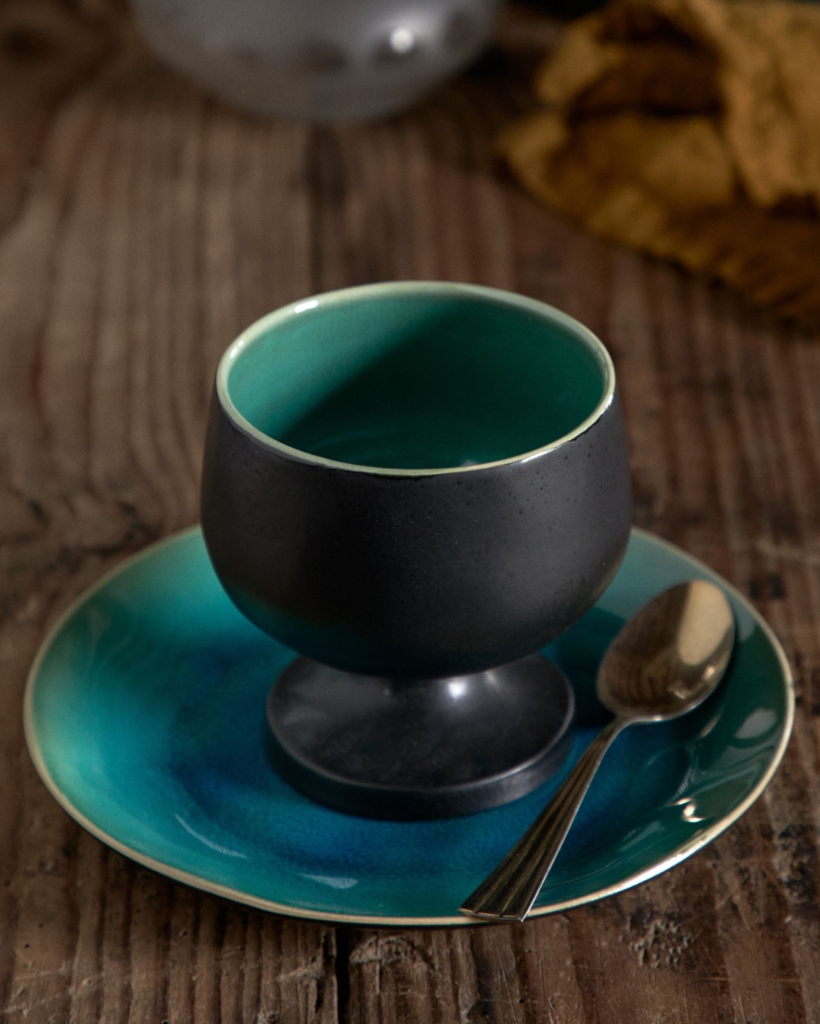 Bowl con pie Riviera Blue Set 6 Unidades