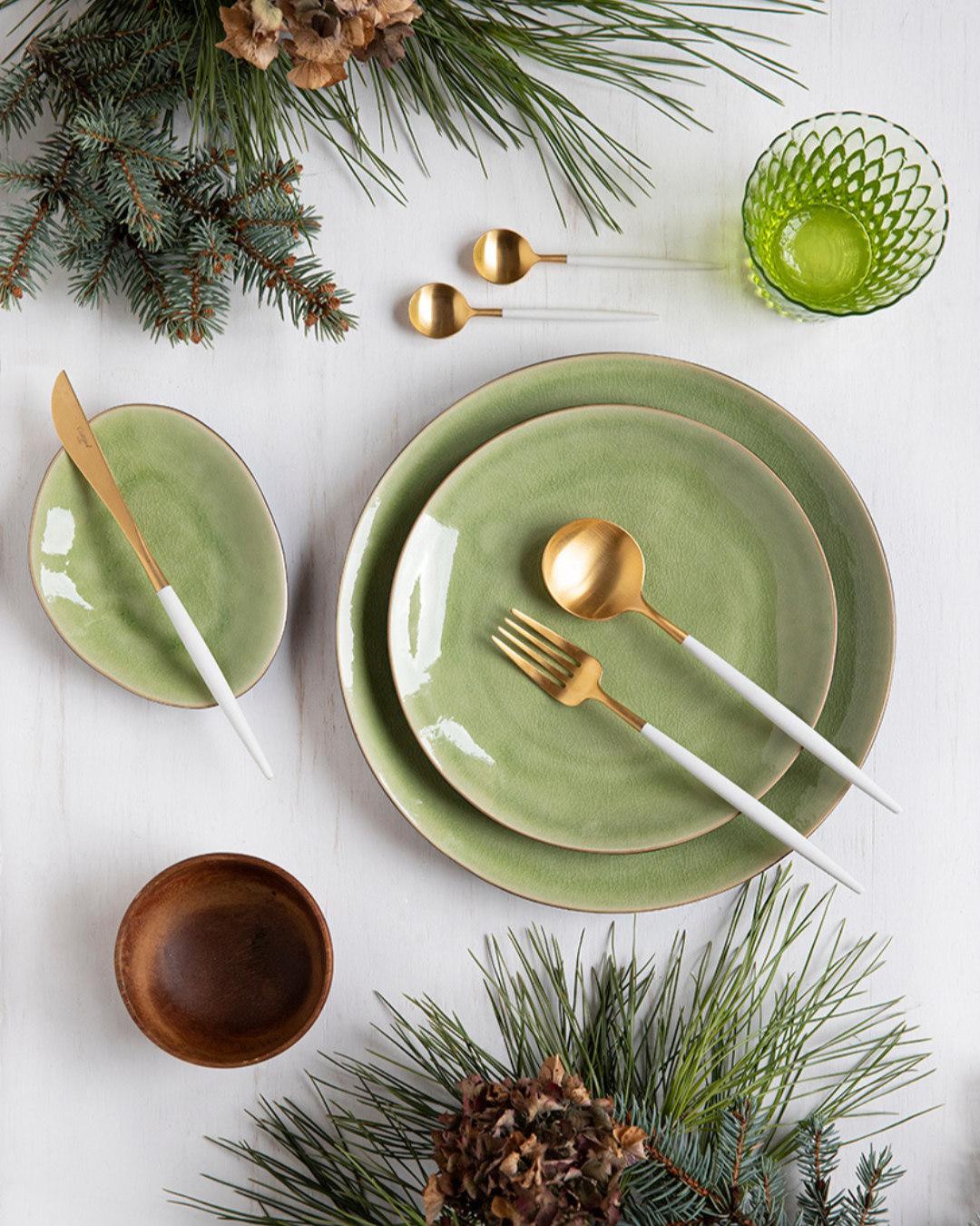 Plato de pan Riviera Green