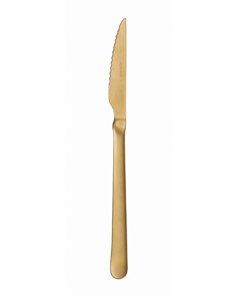 Set van 6 Tribeca Gold Vintage Steakmessen