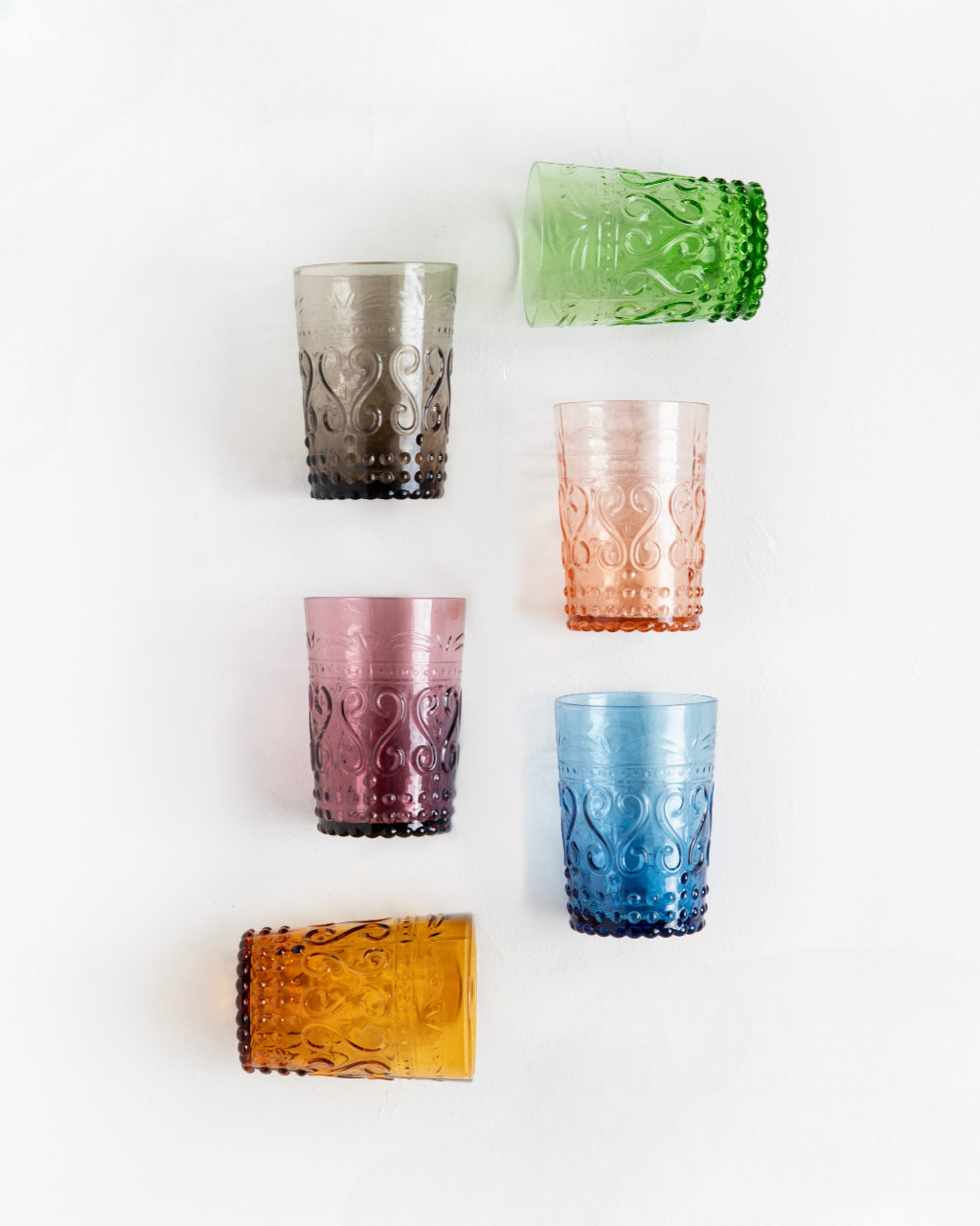 Set van 6 romantische glazen