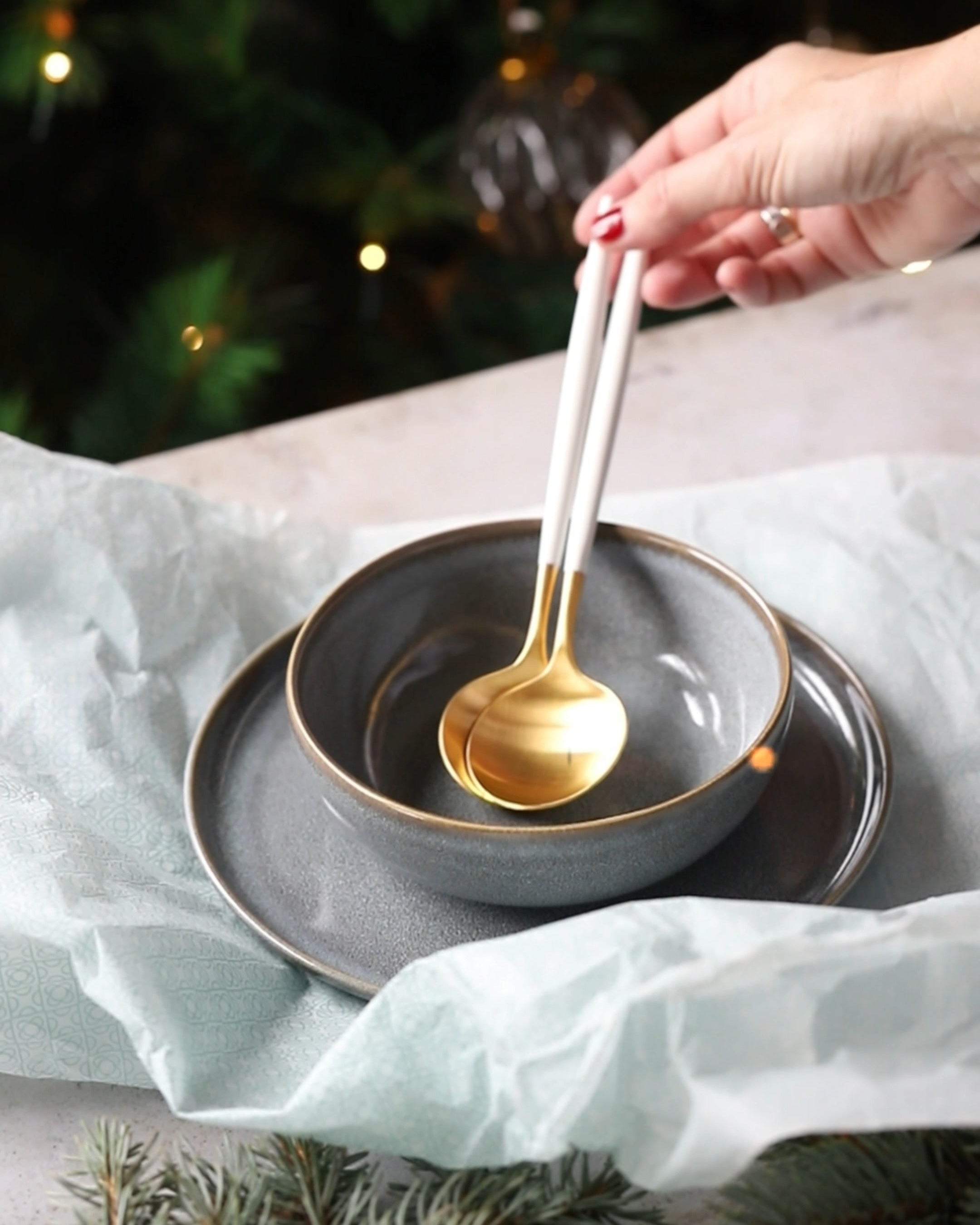 Servidores Cutipol Goa White Gold