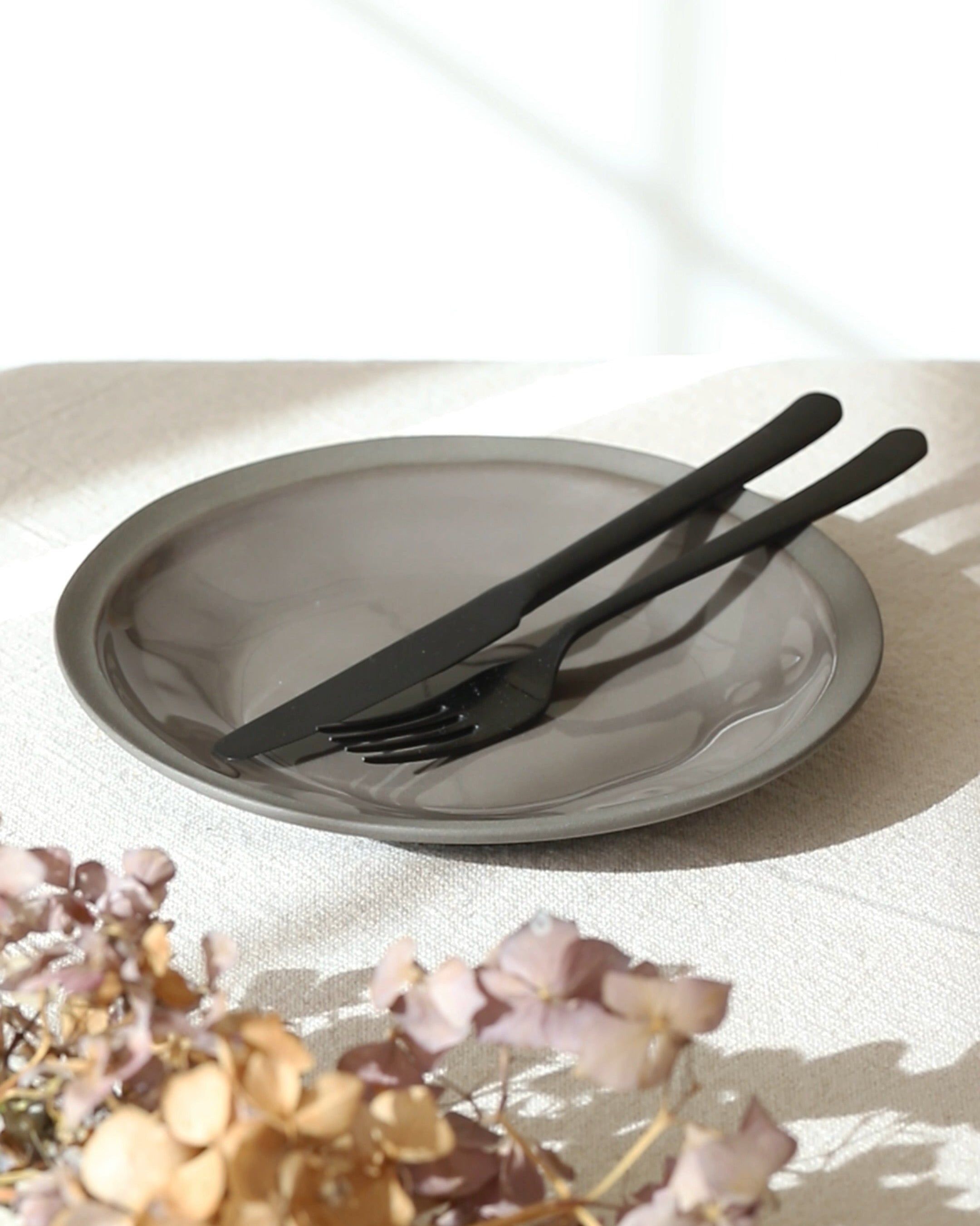 Tribeca Zwart Mat Bestek - 4 stuks