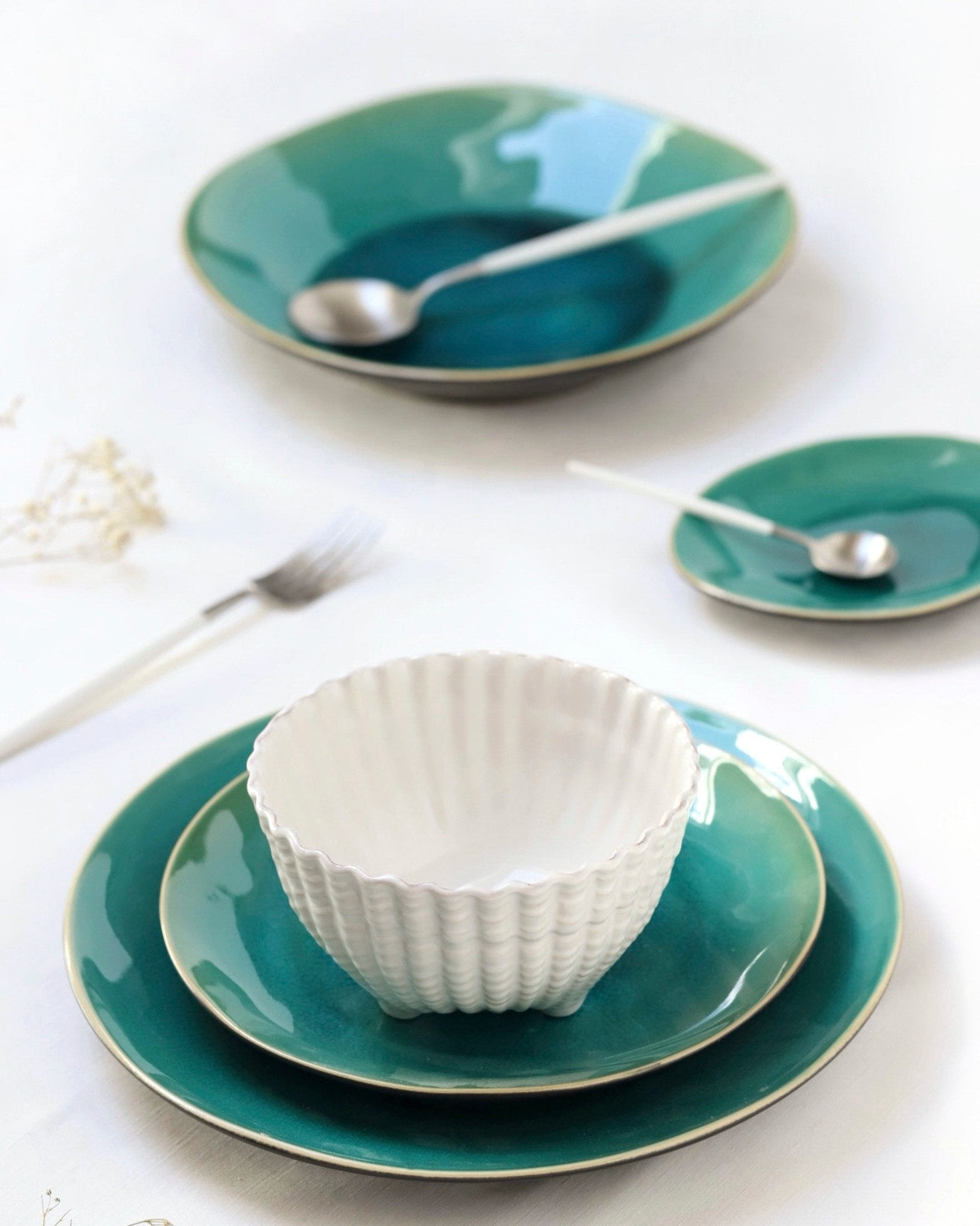 Plato hondo Riviera Blue