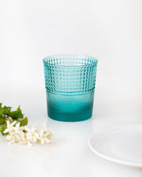 Set van 6 turquoise Pikes-glazen