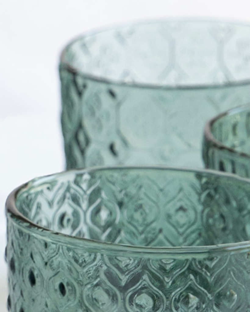 Set 6 vasos Textures Optical Olive Green