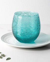 Reeded Turquoise - Set of 6