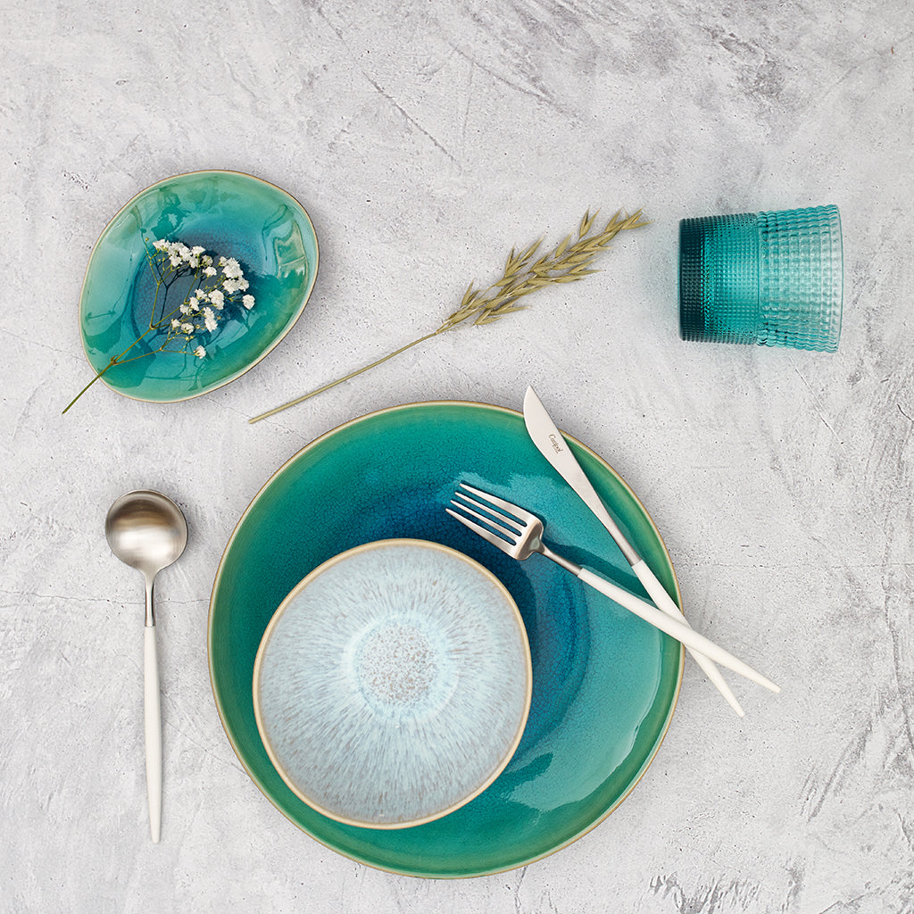Set van 6 turquoise Pikes-glazen