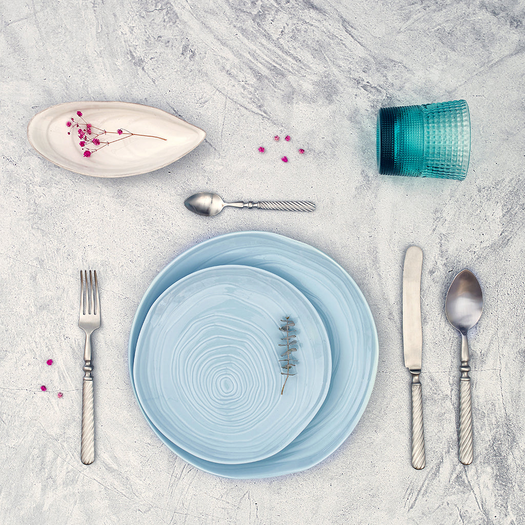 Set van 6 turquoise Pikes-glazen