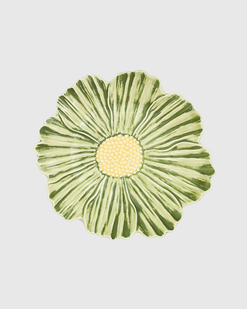 Plato de postre Flor Verde