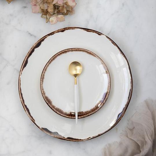 Plato llano Organic Natural Brown