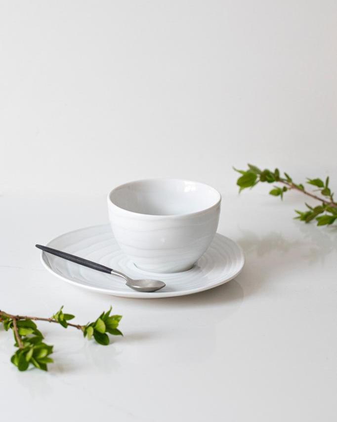 Teakhouten koffiemok - Set van 2 stuks