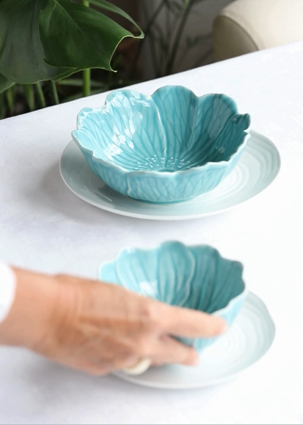 Turquoise Flora Bowl