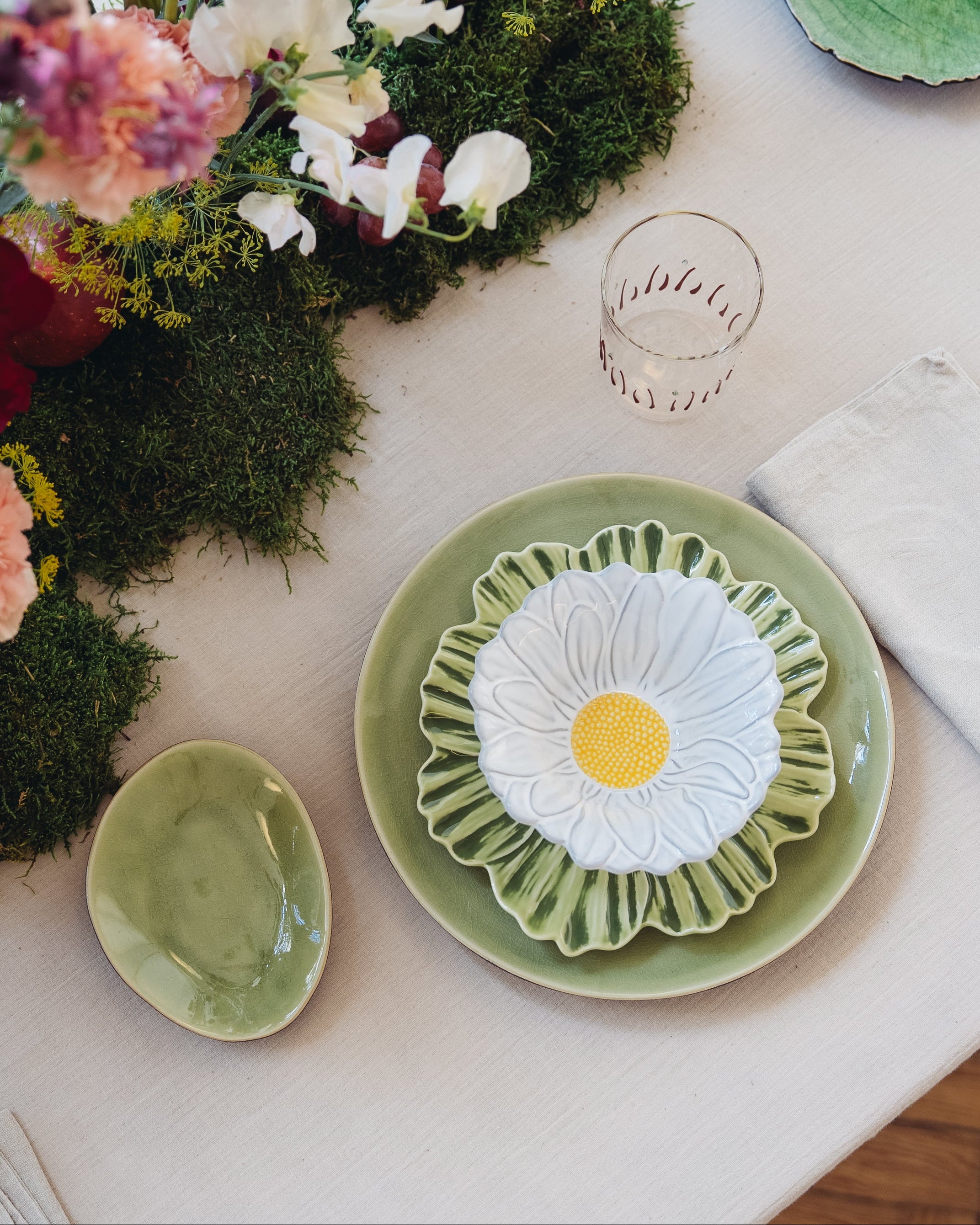 Dessert Teller Flor Verde