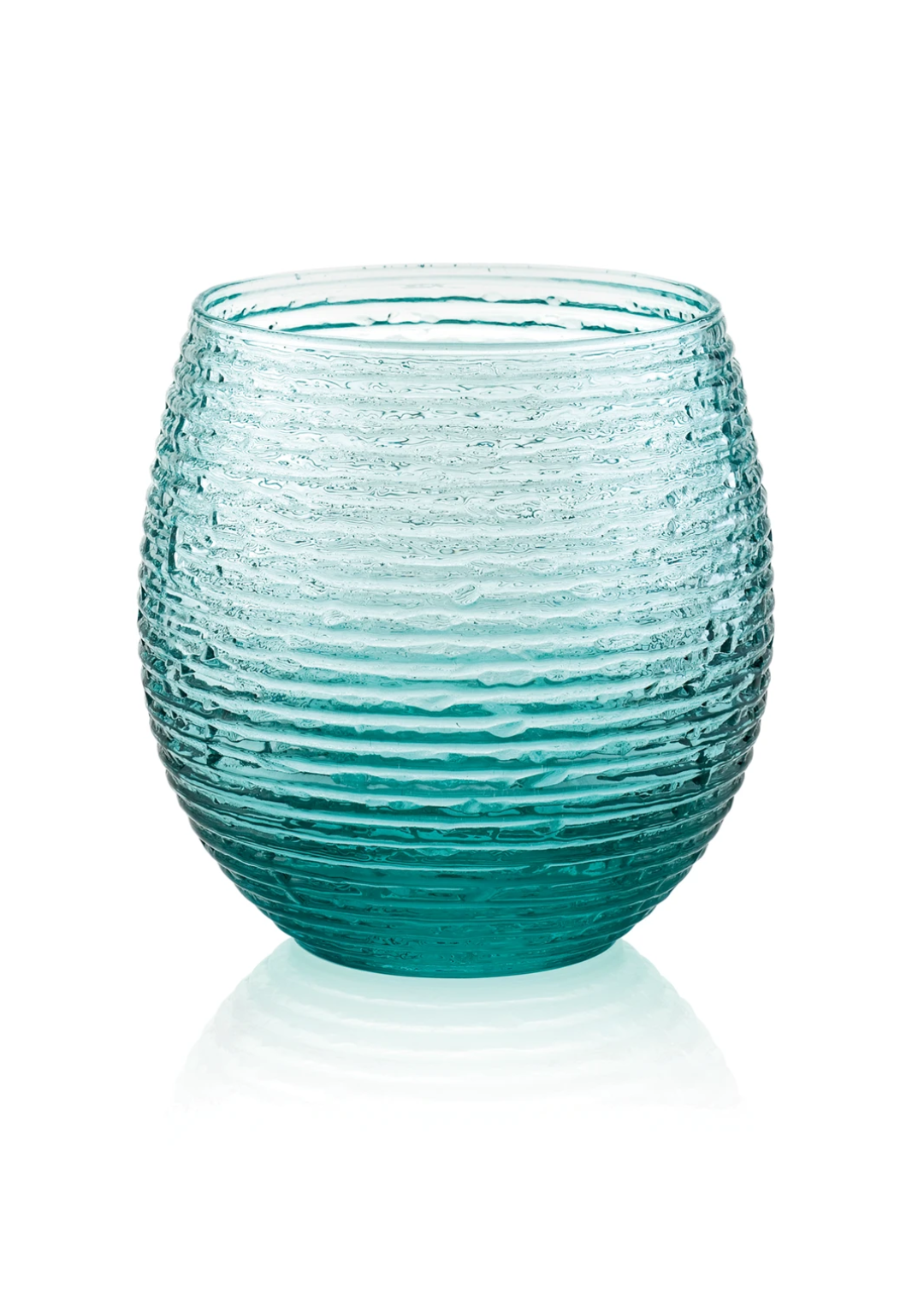 Set 6 vasos Reeded Turquoise