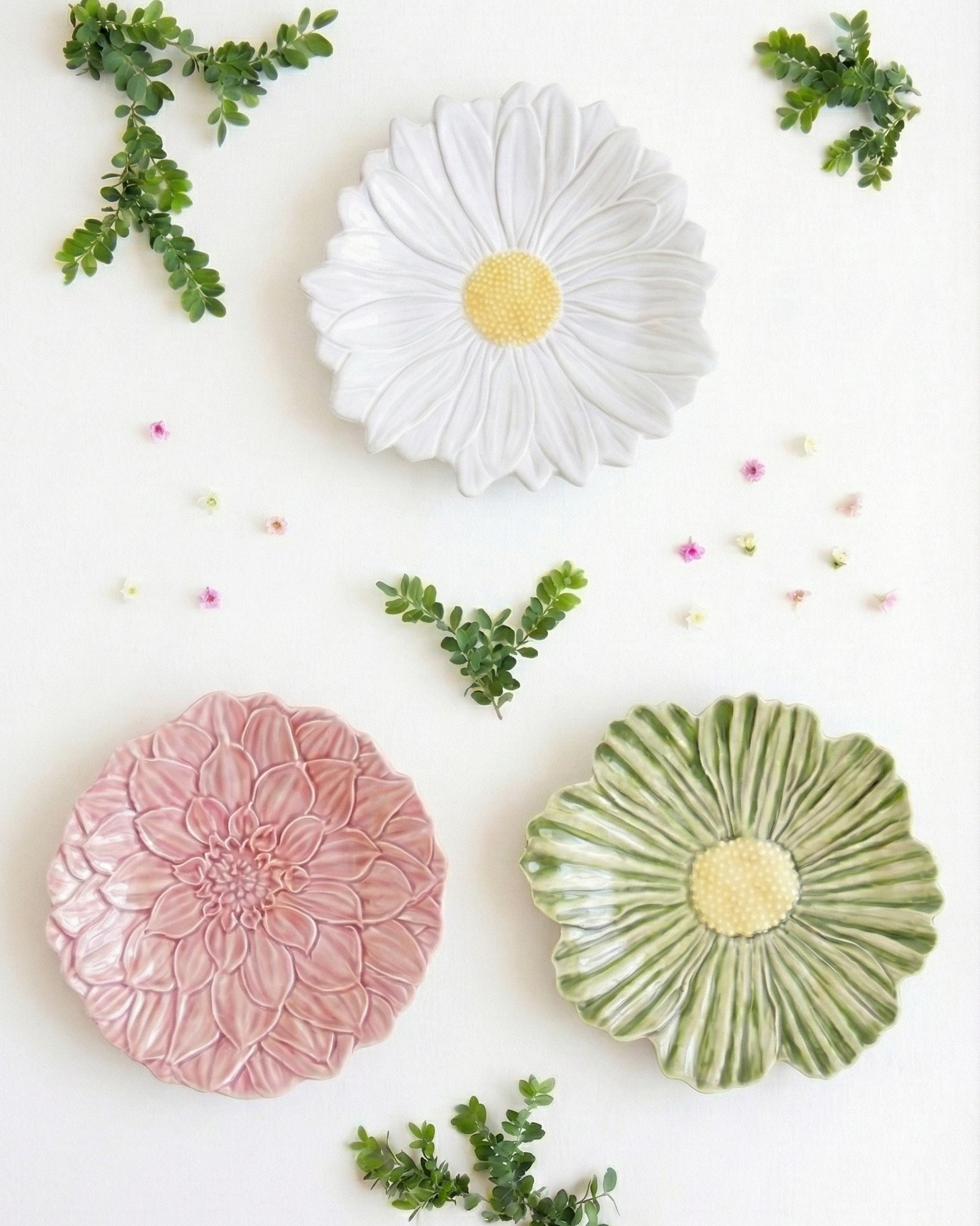 Set 3 assiettes à dessert Fleurs