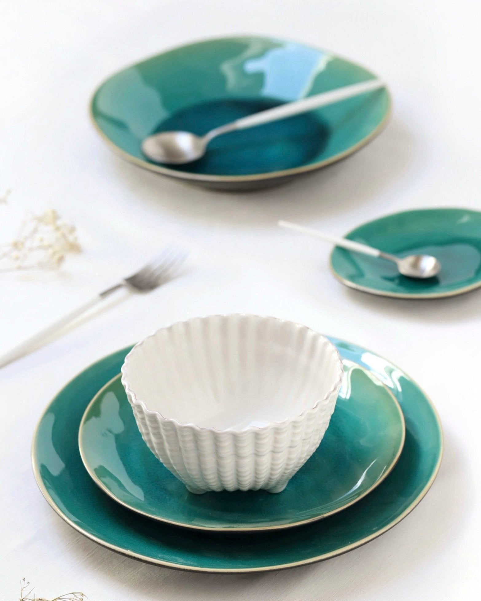 Microondas Sin Plato Santa Clara Vajilla Completa 12 Piezas De