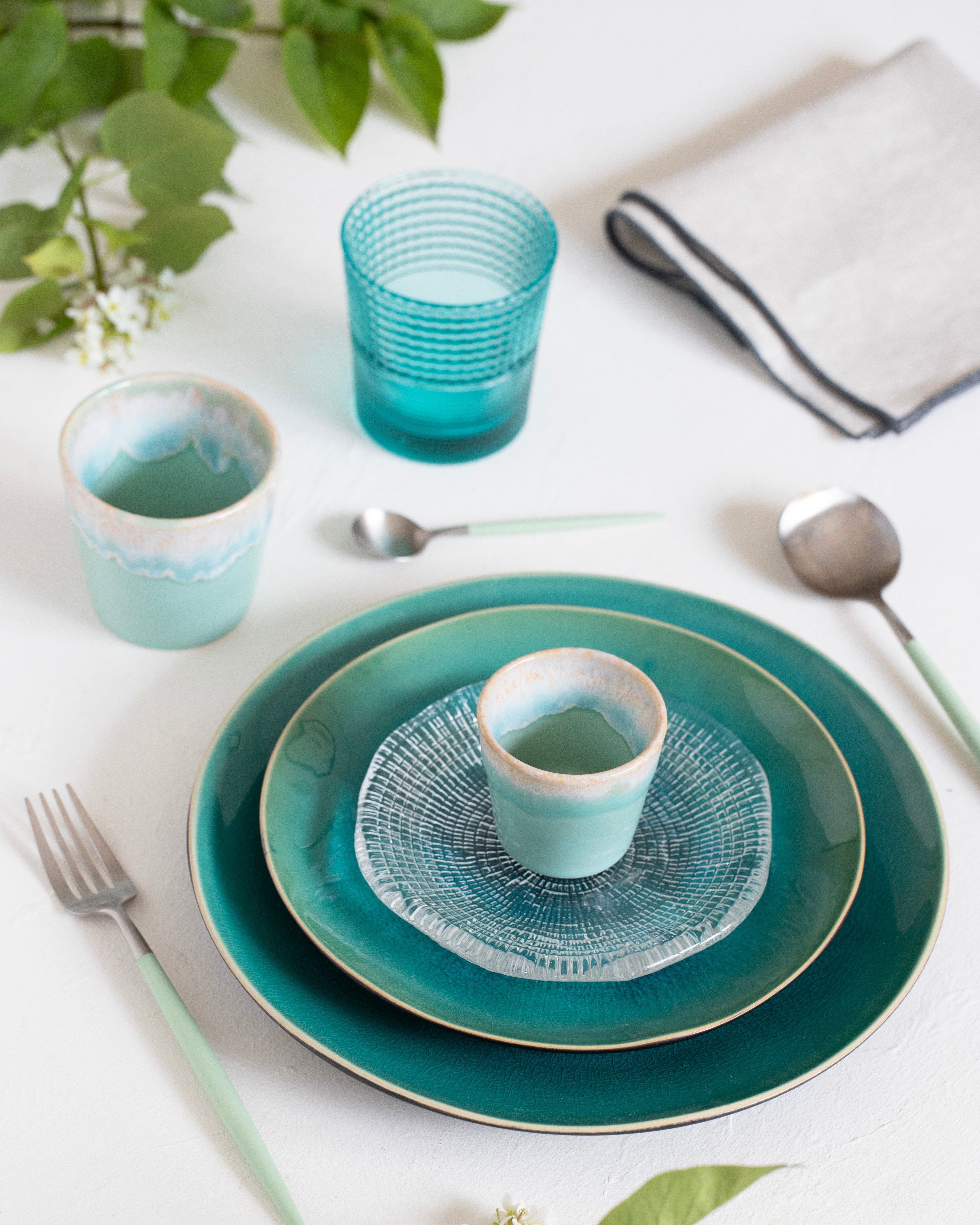Set van 6 turquoise Pikes-glazen