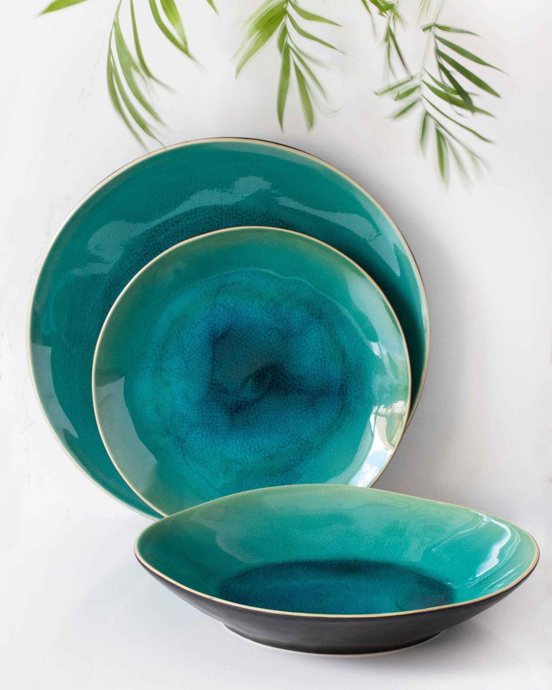 Riviera Blue 12-piece Dinner Set