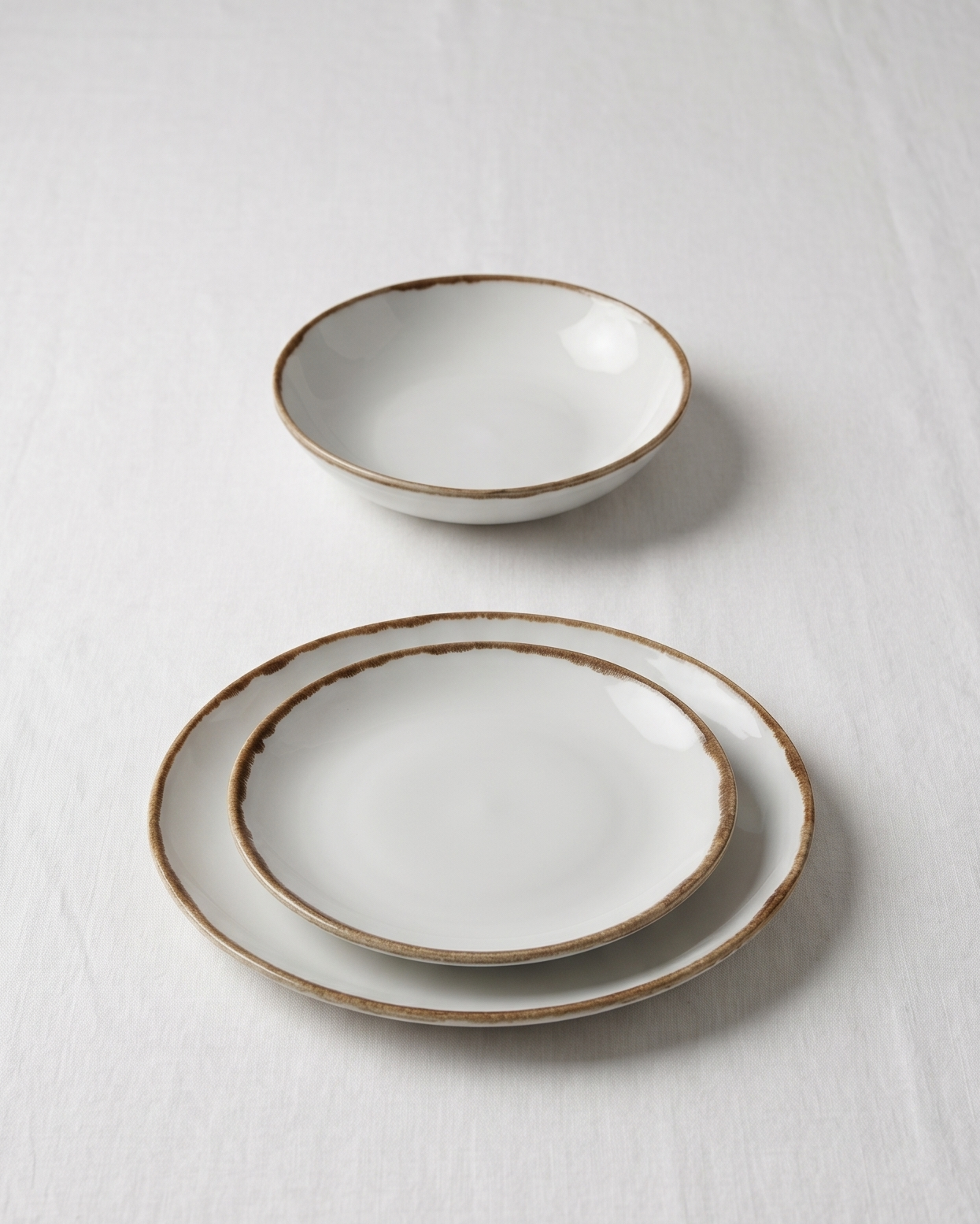 Vaisselle 12 pièces Natural Brown "Regular"