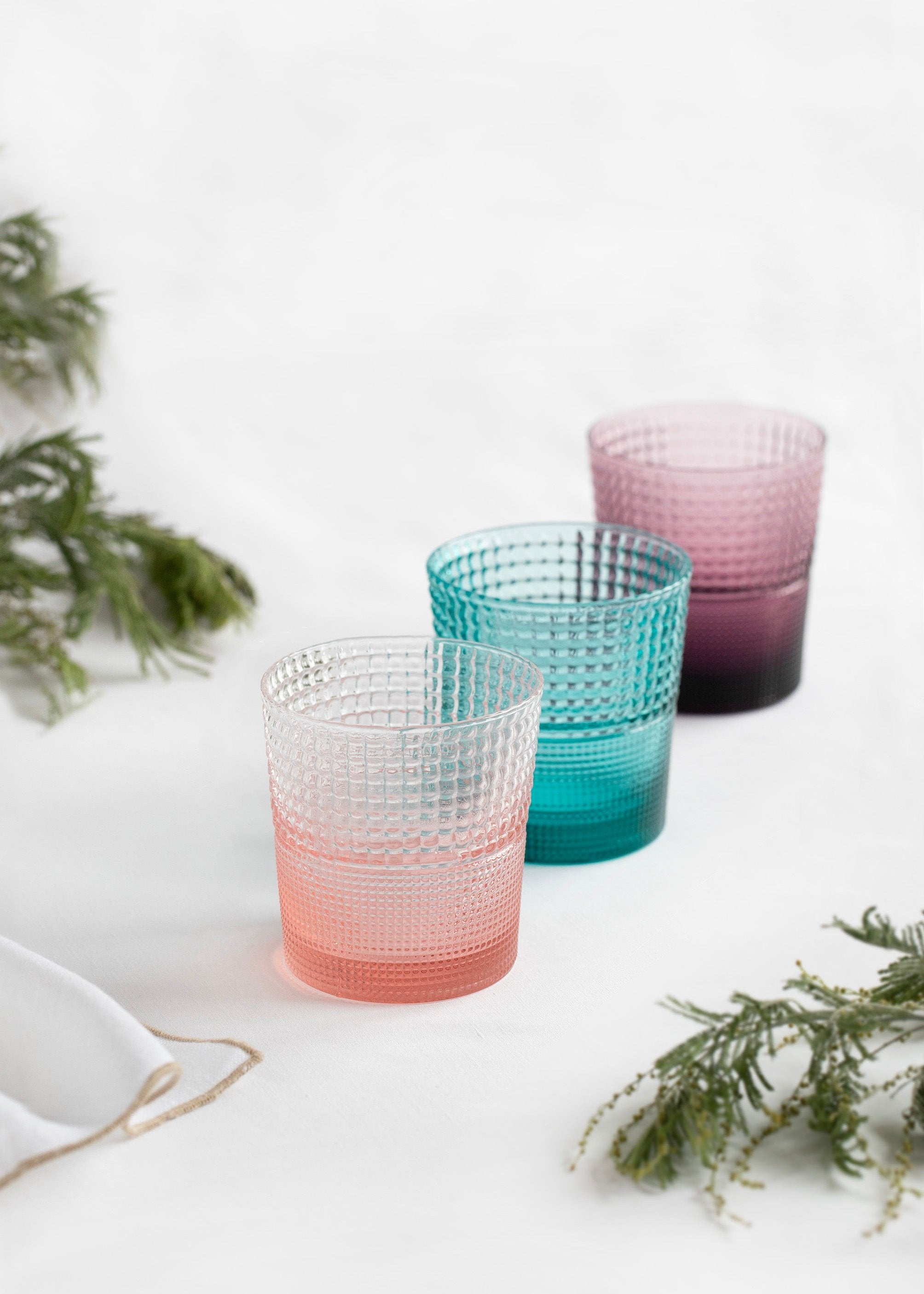 Set 6 verres Pikes Colours + Carafe Pikes Clear