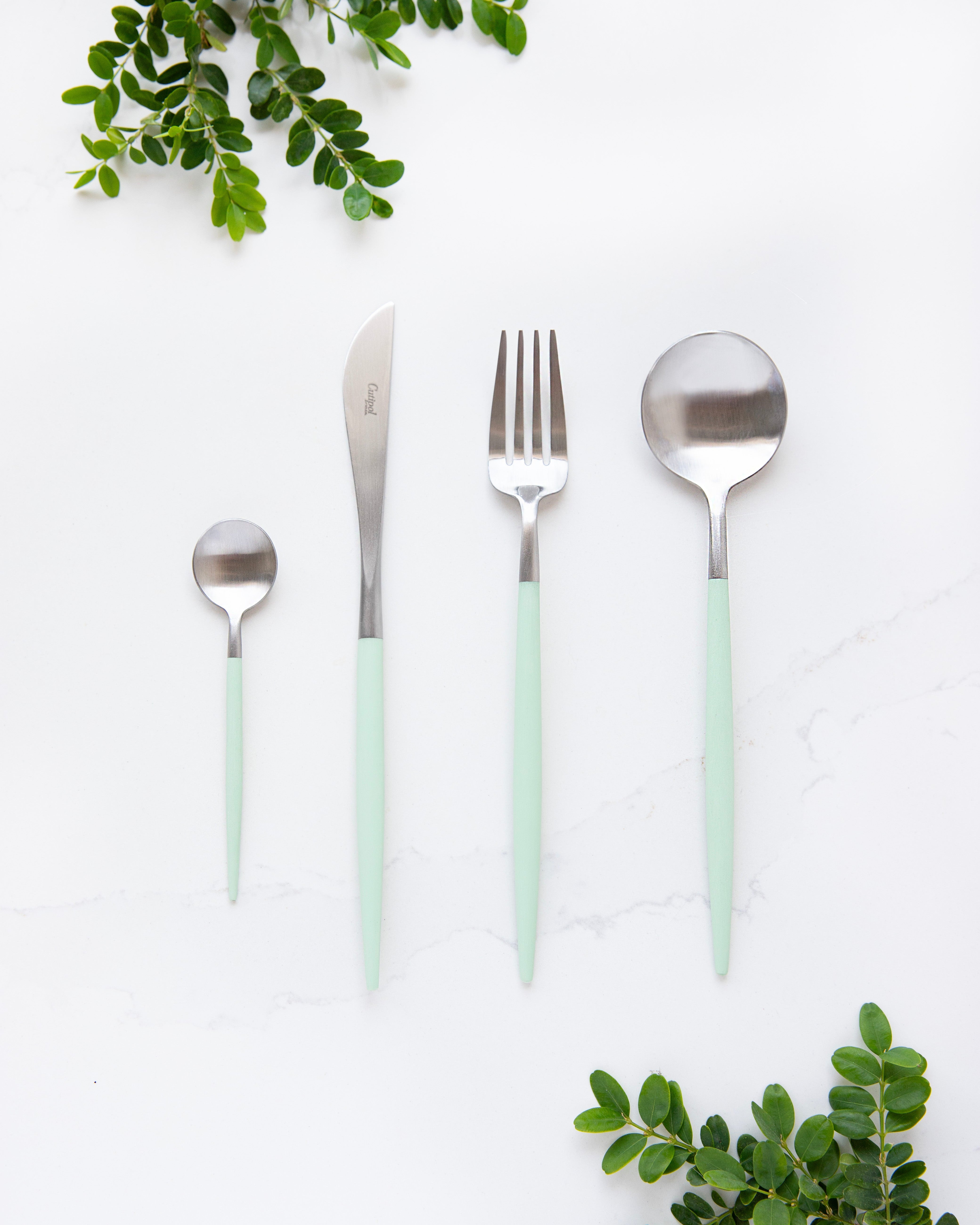 Cubertería 24 piezas Cutipol Goa Celadon