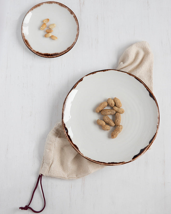 Assiette à Dessert Organic Natural Brown