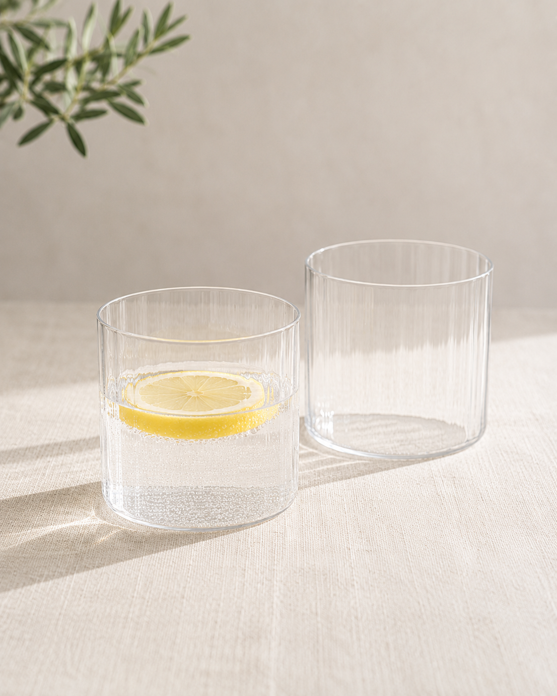 Set 2 vasos H2O Reeded