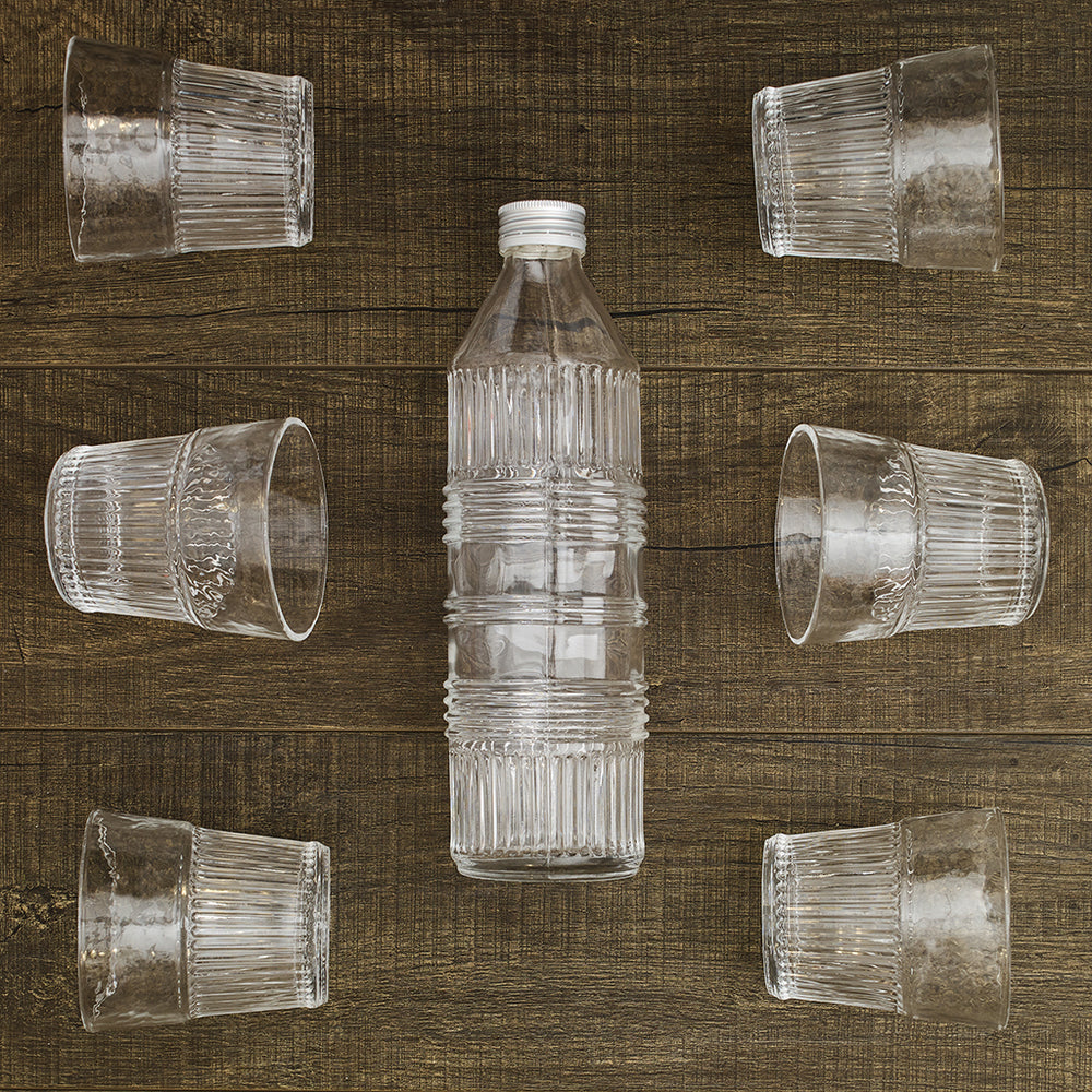 Set 6 vasos + botella Industrial