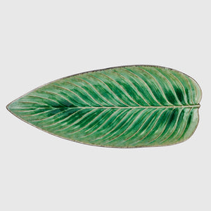 Riviera Green - Large leaf platter