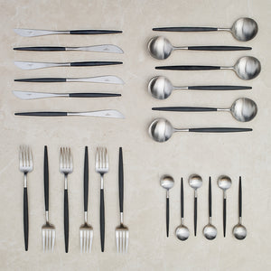 Cutipol Goa Black Cutlery Set - 24 Piece -